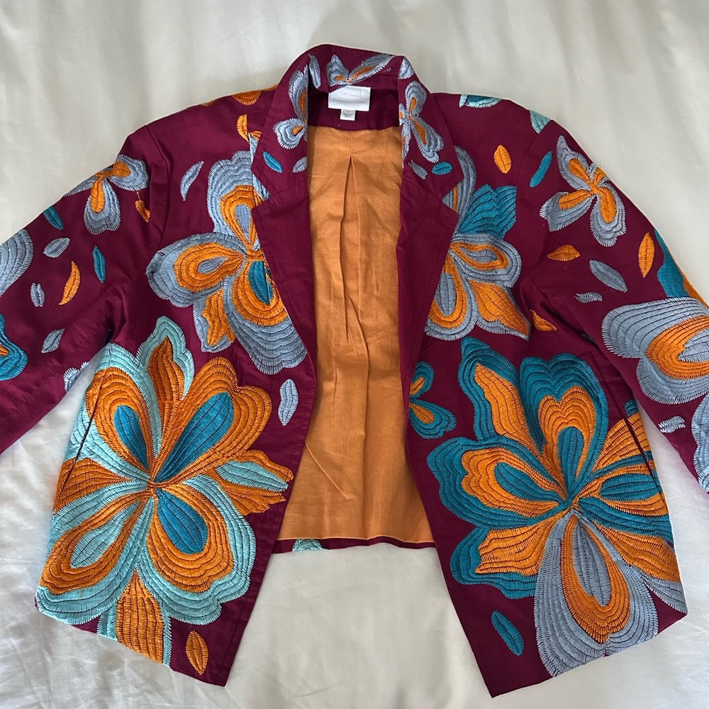 Floral Embroidered Jacket ANTHROPOLOGIE